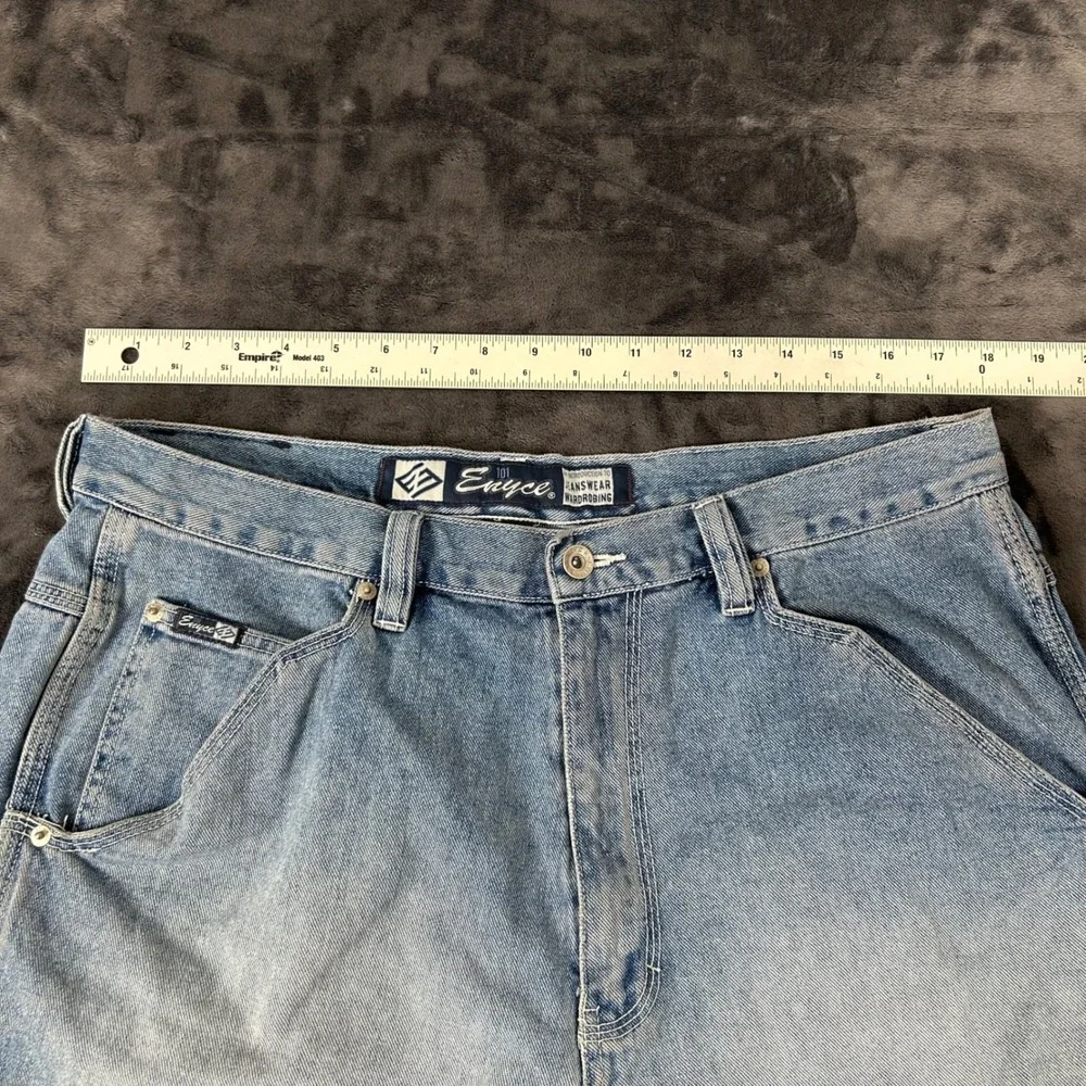 Enyce Denim Carpenter Shorts Mens 36 Light Blue Y2K Baggy Hip Hop 101 Utility